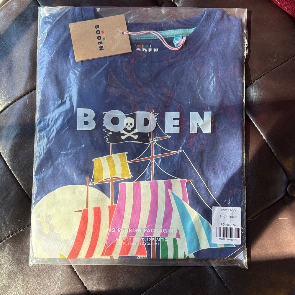 Boden Navy Pirate Ship T-Shirt